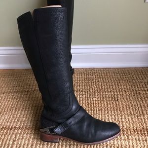 UGG Channing Pebbled Leather Riding Boot Size 7